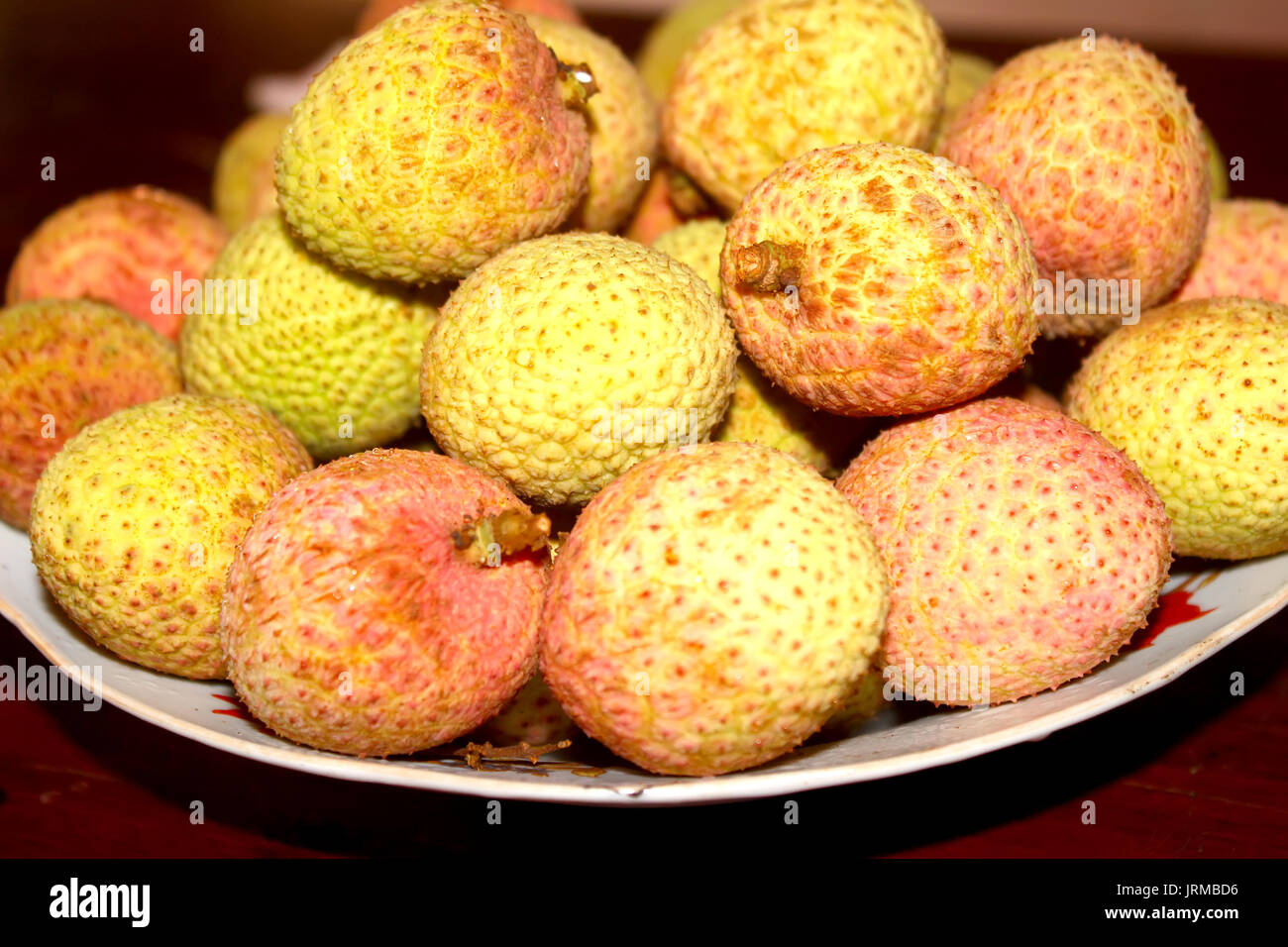 Mature litchi frutto Foto Stock