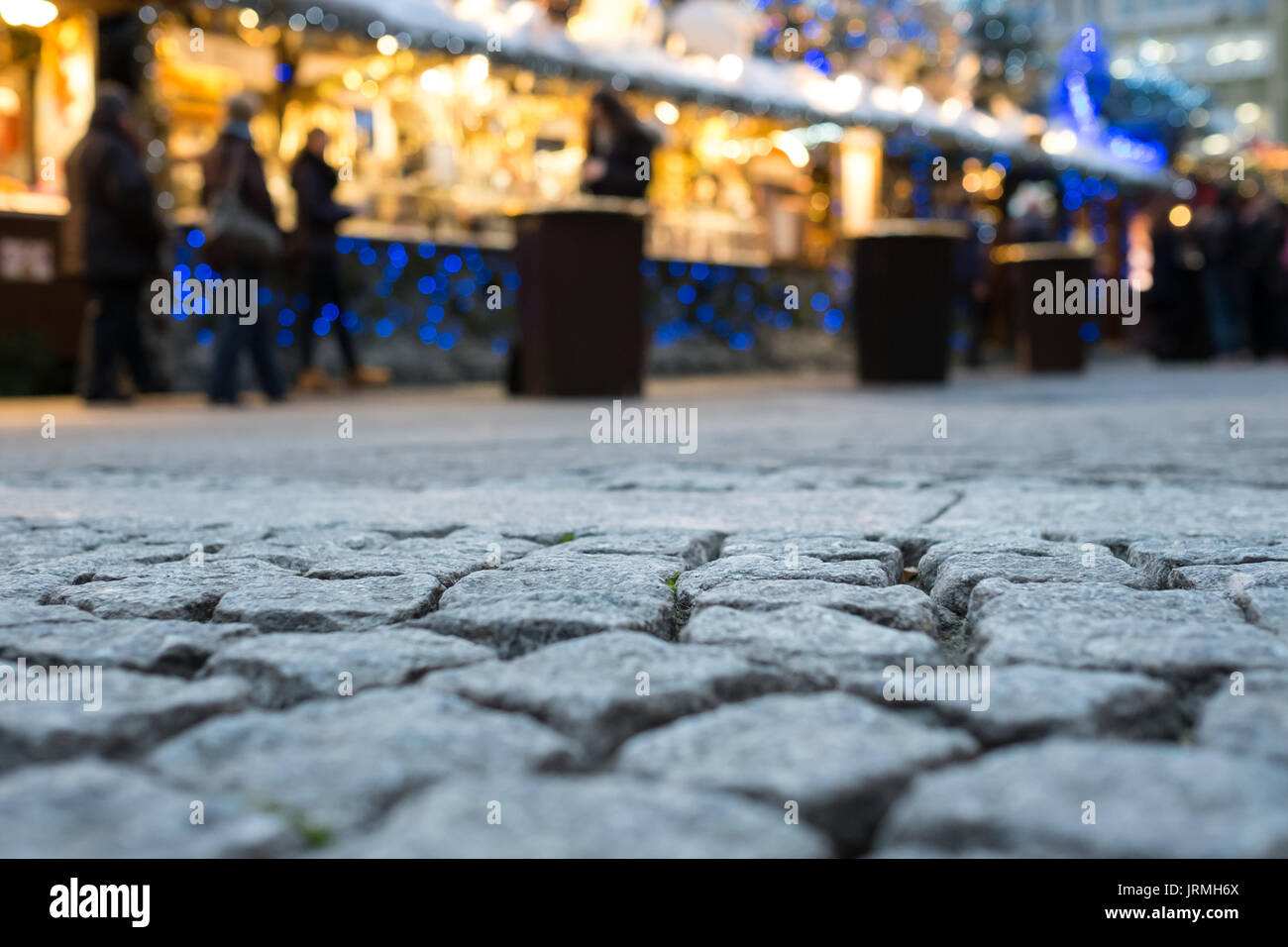 Ciottoli in un tedesco mercatino di Natale in inverno Foto Stock