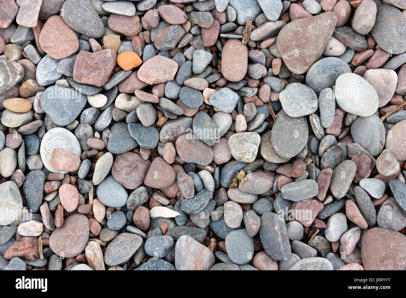 Colorati, pietre da spiaggia, ciottoli, rocce, multicolore, Passerella, percorso, terreno, Abstract, pietre di mare Foto Stock