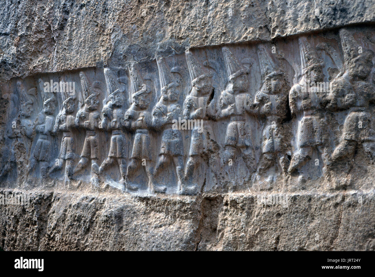 Hittita rilievi,Yazilikaya,Hattusa,Turchia Foto Stock