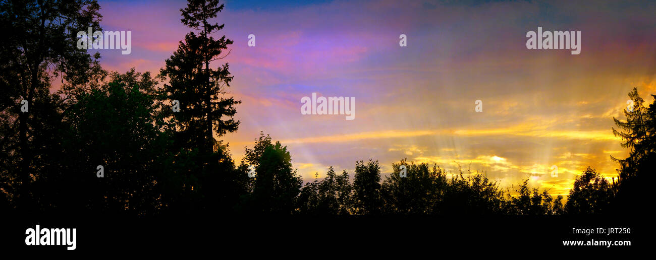 DE - Baviera: tramonto vicino a Bad Toelz Foto Stock