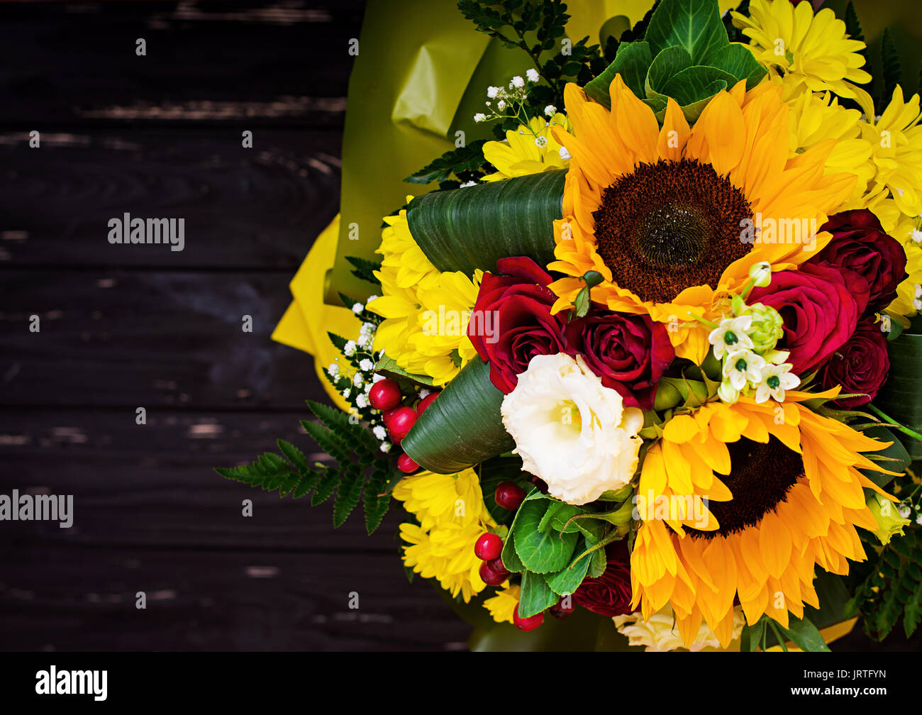 Bouquet di fiori diversi Foto Stock
