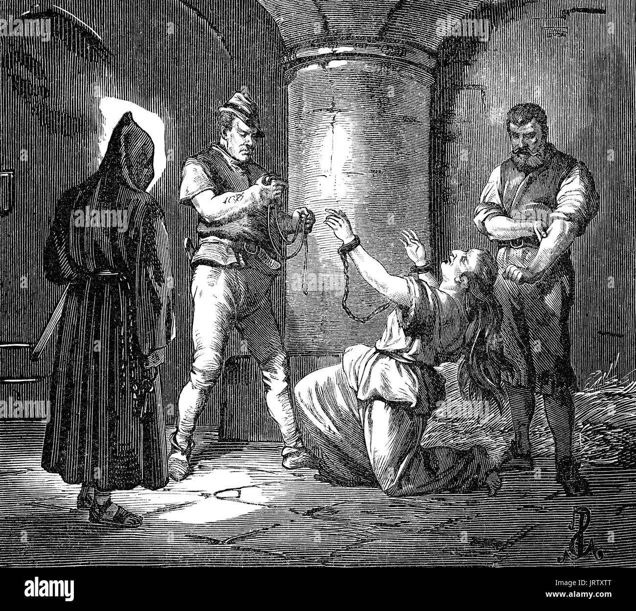Joanna mi strangolato a Muro castello dai soldati ungheresi, regina di Napoli, 1328 - 27 Luglio 1382 Foto Stock