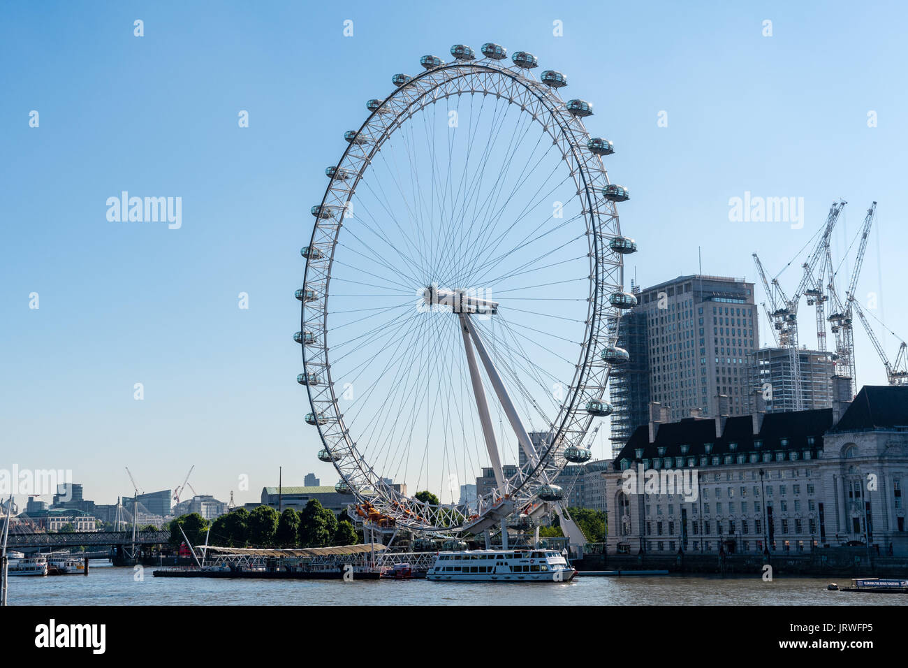 Coca Cola London Eye - Southbank sul fiume Thames, London Inghilterra England Foto Stock