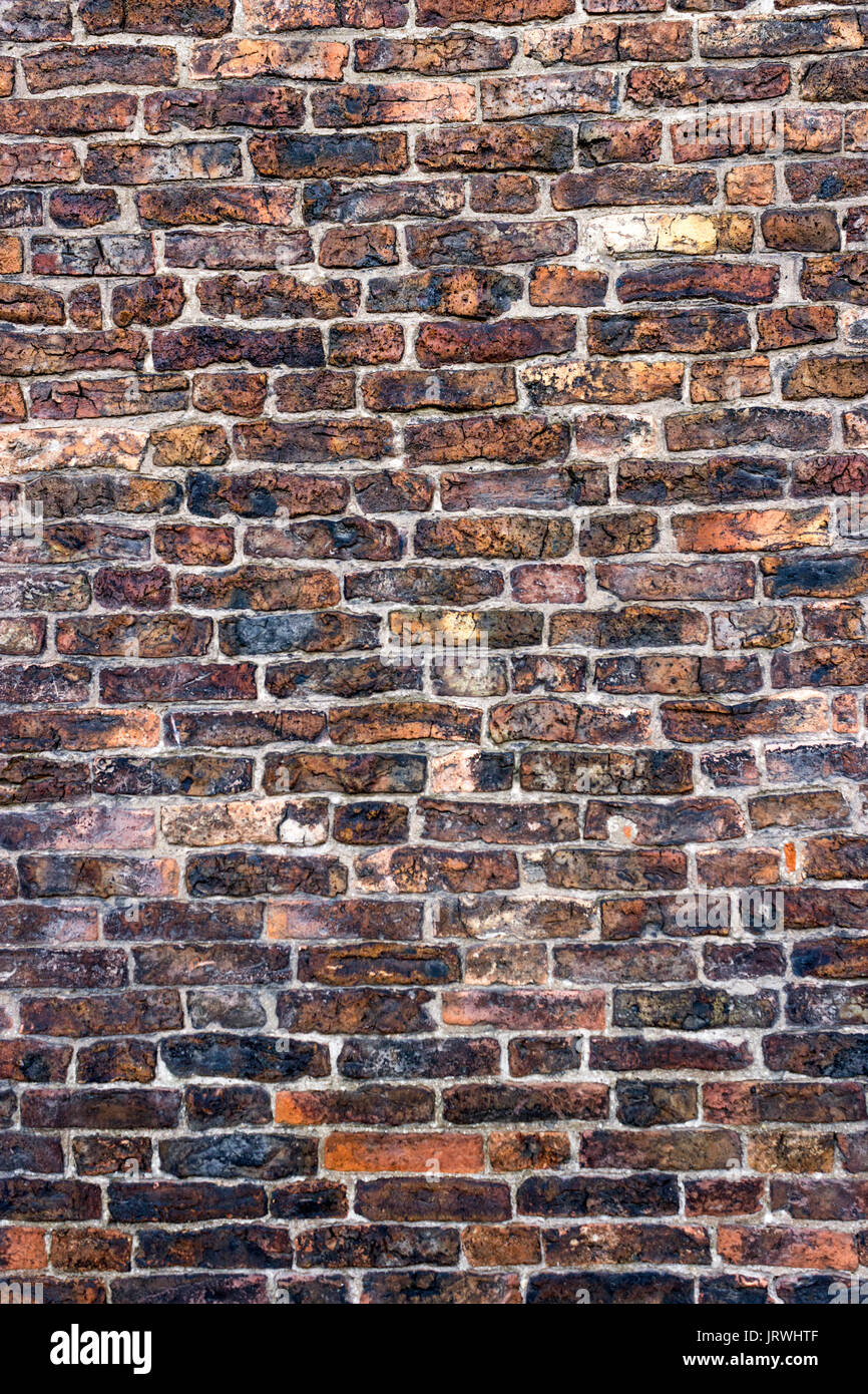 Ritratto immagine di un muro di mattoni, pezzo per pezzo, mattone di mattone, muro, solido, Sicuro, ostacolo, Brick Wall sfondo, mattoni colorati, definito Foto Stock