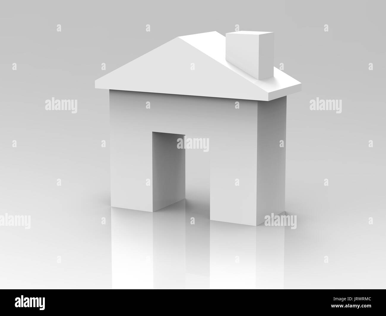 White mock up house o modello di casa Foto Stock