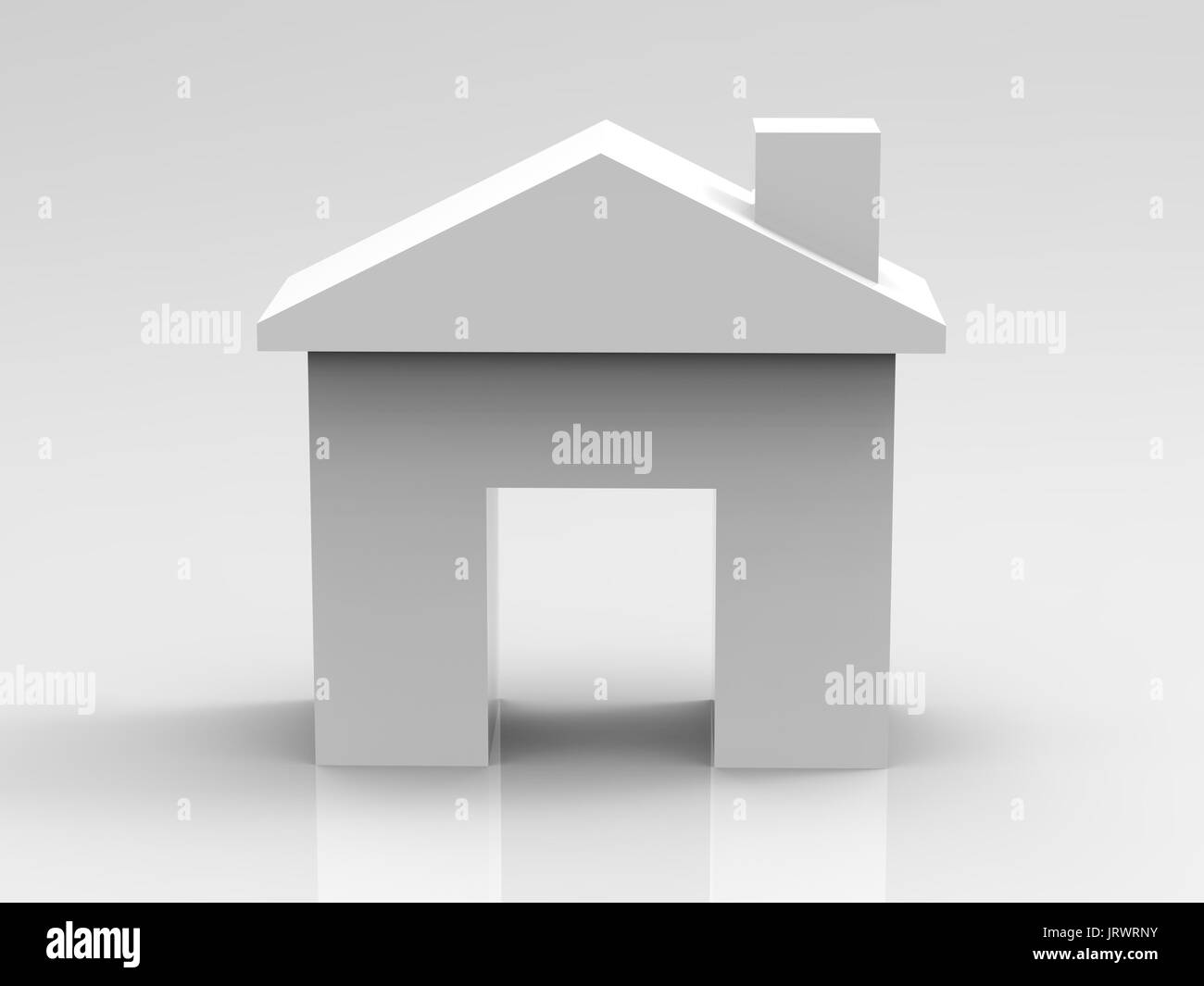 White mock up house o modello di casa Foto Stock
