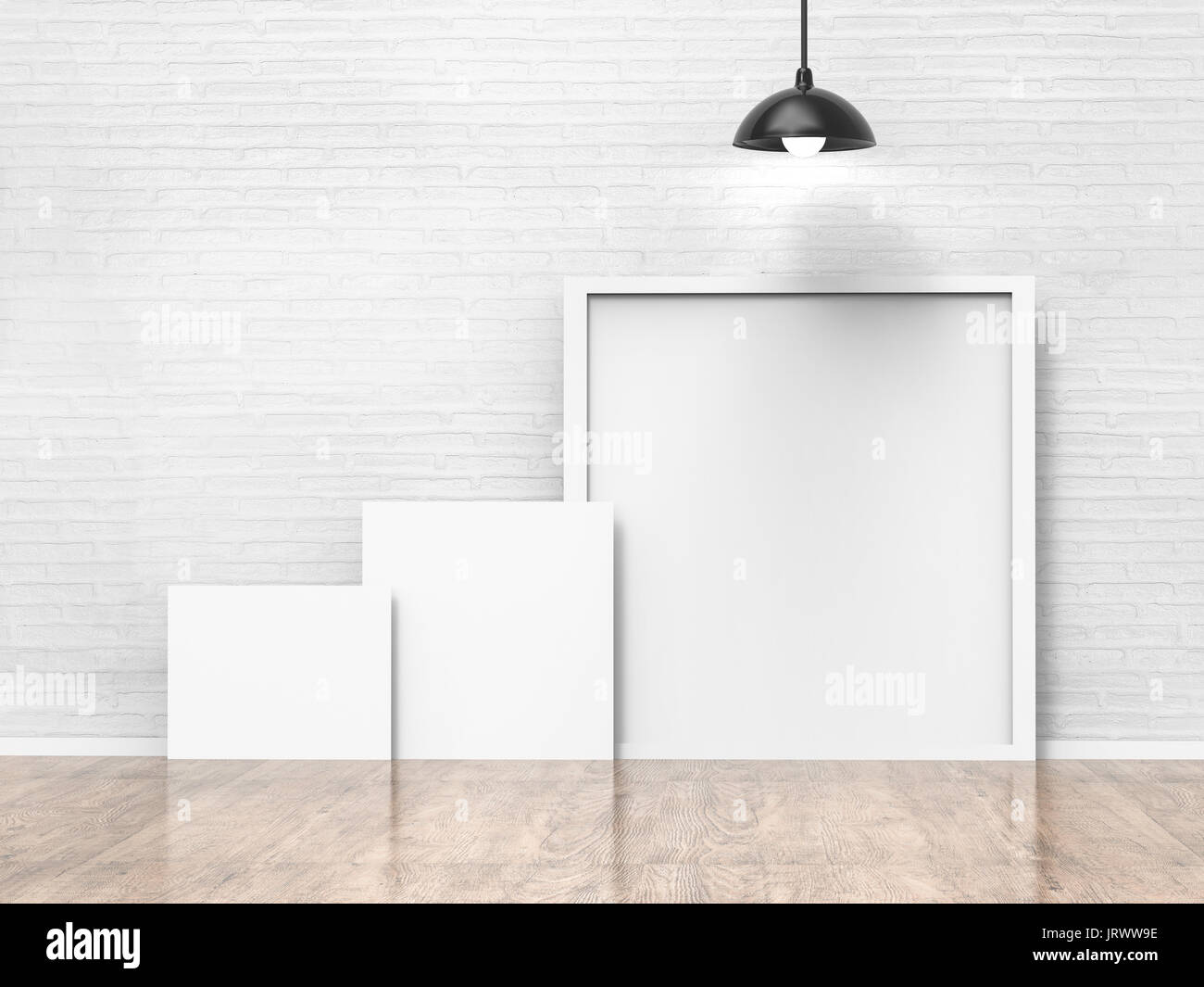 White fotogrammi vuoti sul muro bianco sullo sfondo Foto Stock