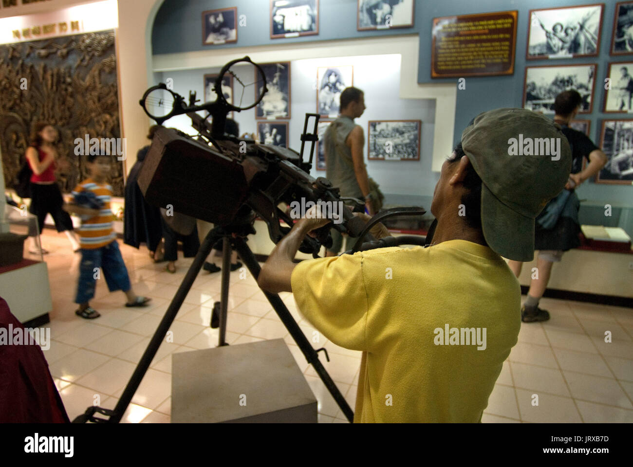 All'interno di Khe Sanh Memorial Museo della Guerra del Vietnam nella zona demilitarizzata. (DMZ). Foto Stock