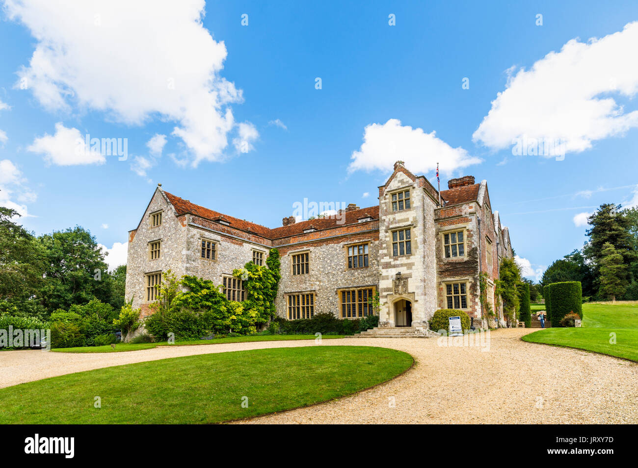Chawton House Library, la grande casa di cui al di Jane Austen, di proprietà di suo fratello Edward Knight, Chawton, Hampshire, Inghilterra meridionale, Regno Unito Foto Stock