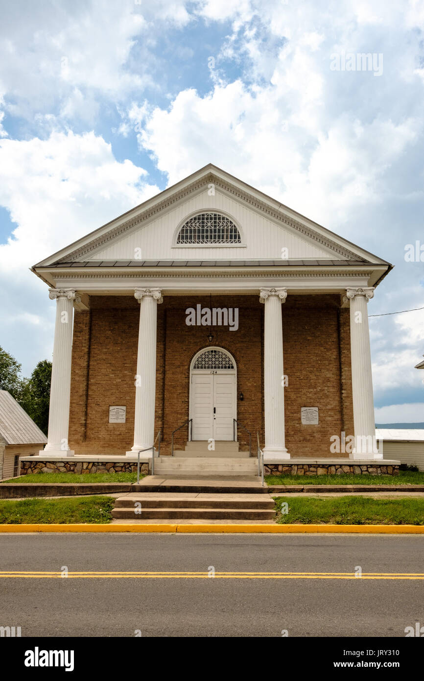 Carmelo primitiva chiesa battista, 124 Virginia Avenue, Luray, Virginia Foto Stock