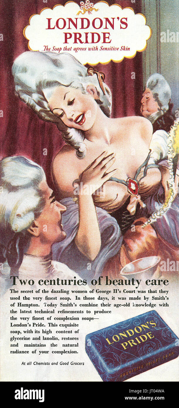 1951 British pubblicità per Londra orgoglio del sapone. Foto Stock