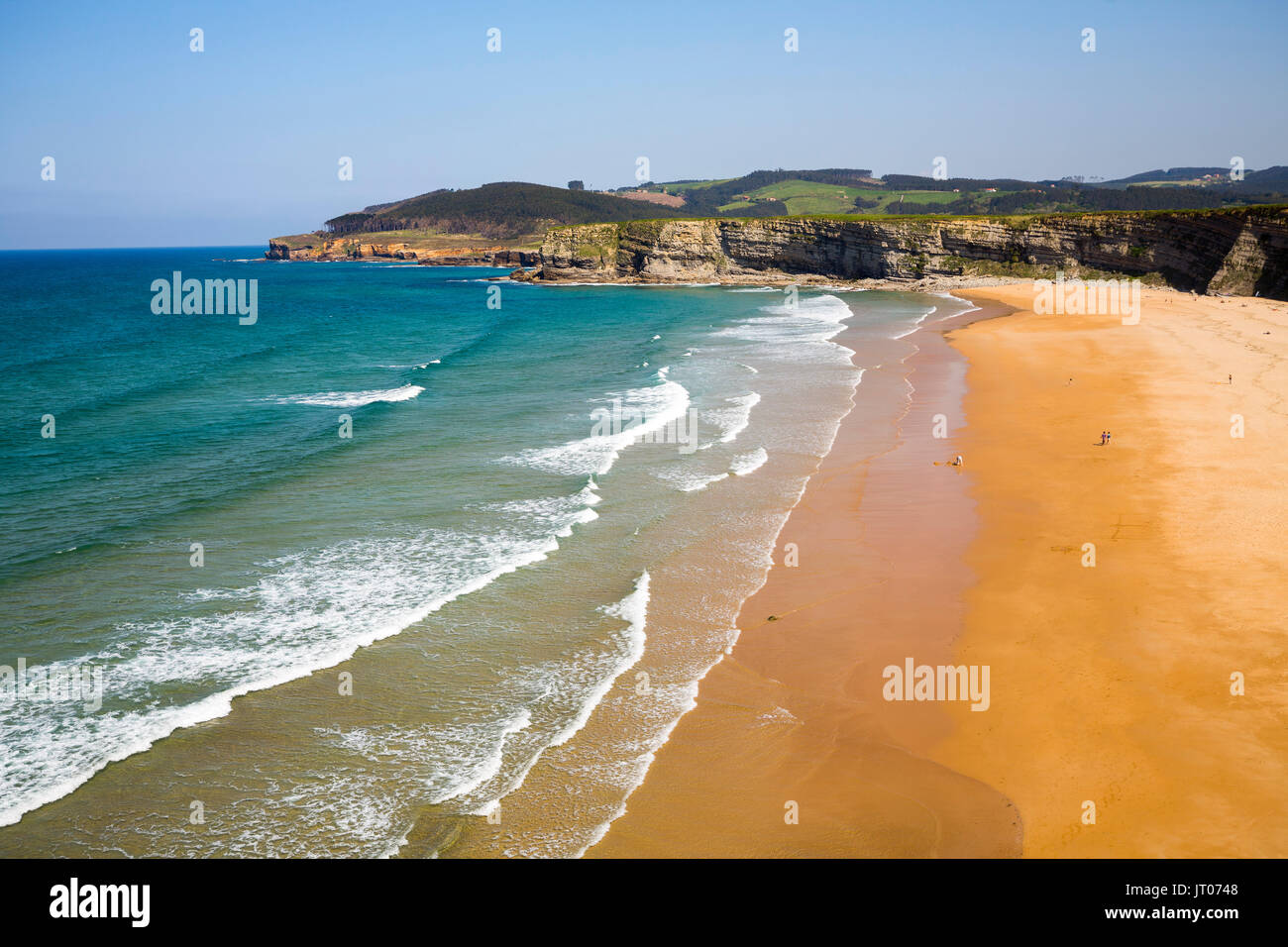A Langre beach, Ribamontan al Mar, Trasmiera costa. Mare Cantabrico. Cantabria spagna. Europa Foto Stock