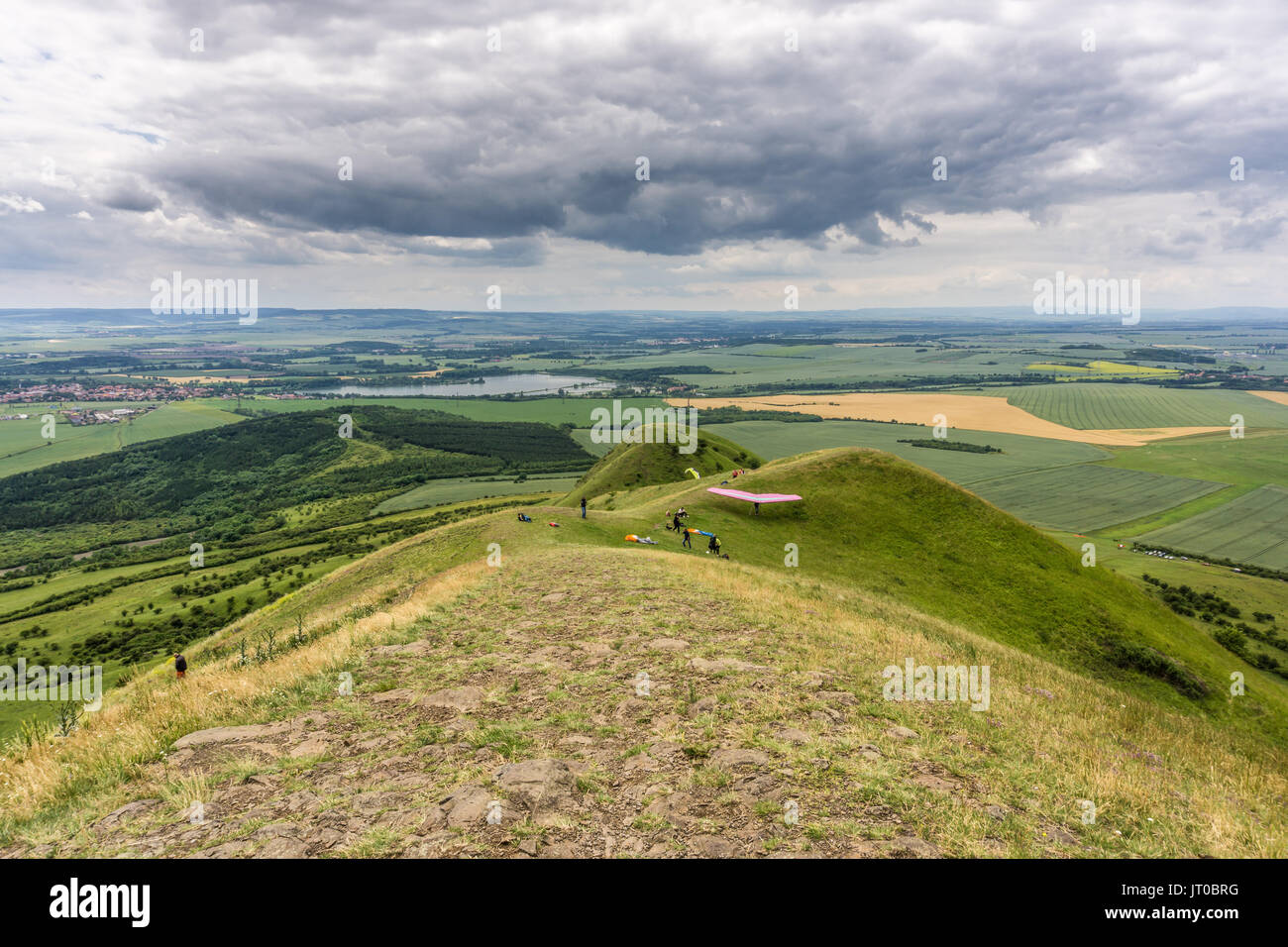 Paesaggio della Boemia centrale uplands, Repubblica ceca Foto Stock