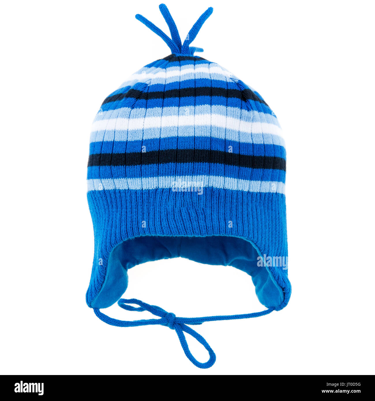 Bambini Cappello invernale isolato su uno sfondo bianco. Foto Stock