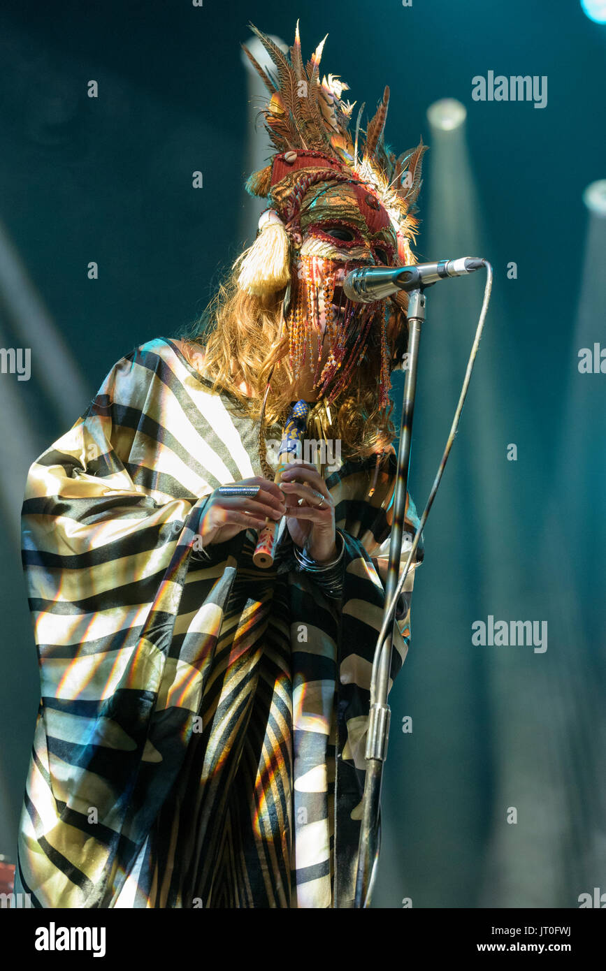 Band svedese, capra effettuando al Womad Festival, Charlton Park di Malmesbury, Wiltshire, Inghilterra, 28 Luglio 2017 Foto Stock