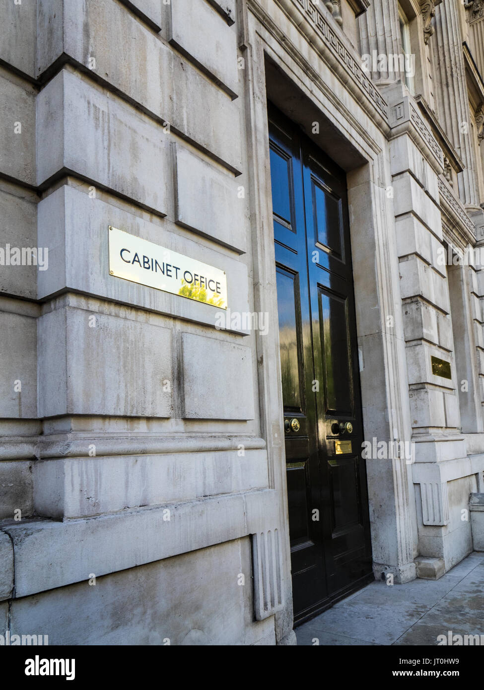 Ufficio di gabinetto - La voce al governo britannico del Cabinet Office in Whitehall, Londra centrale. Foto Stock