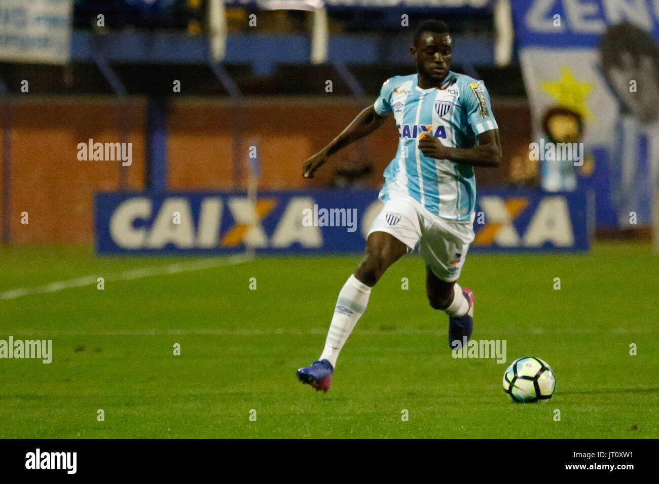 FLORIAN'POLIS, SC - 06.08.2017: AVAÍ X SANTOS - Joel do Avaí, per il Diciannovesimo appuntamento del calcio brasiliano Campionato di Serie A 2017. (Foto: Fernando Remor/Mafalda premere/Fotoarena) Foto Stock