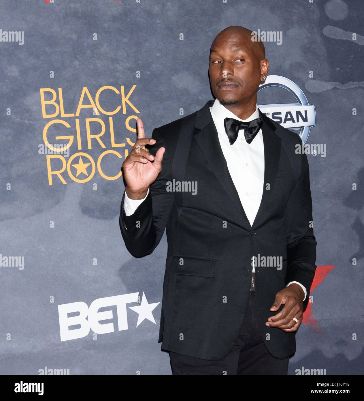 Newark, NJ, Stati Uniti d'America. 5 Ago, 2017. Tyrese Gibson presso gli arrivi di BET di Black Girls Rock! 2017, NJPAC, Newark, NJ Agosto 5, 2017. Credito: RCF/Everett raccolta/Alamy Live News Foto Stock