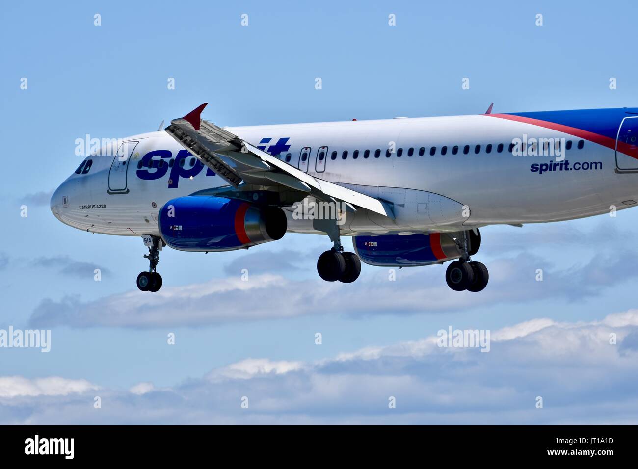 Spirito Compagnie aeree jet commerciali Foto Stock