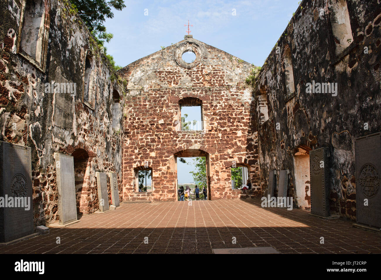 Le rovine della chiesa di San Paolo, Malacca, Malaysia Foto Stock