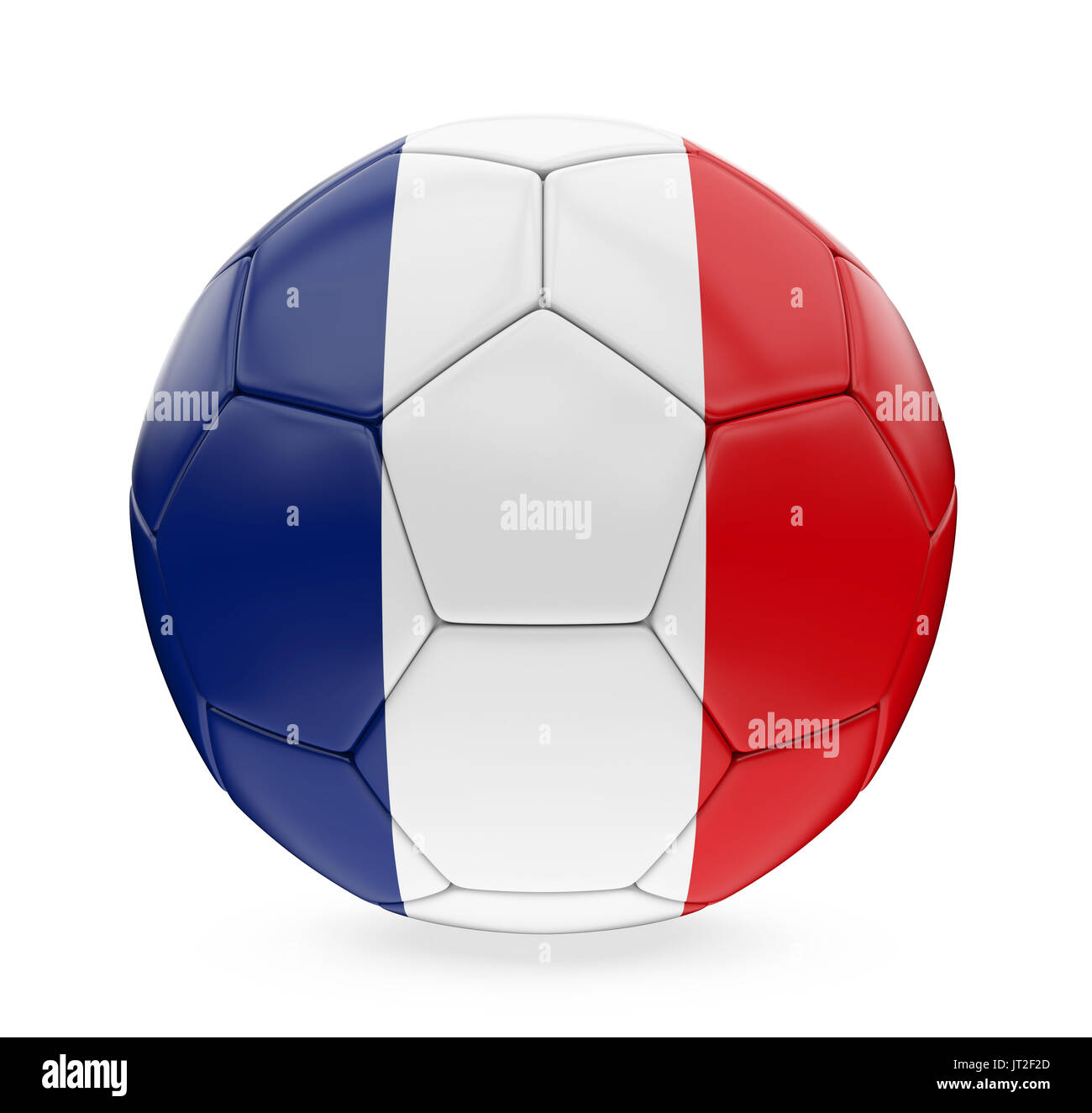 Pallone da calcio Francia bandiera isolato Foto Stock