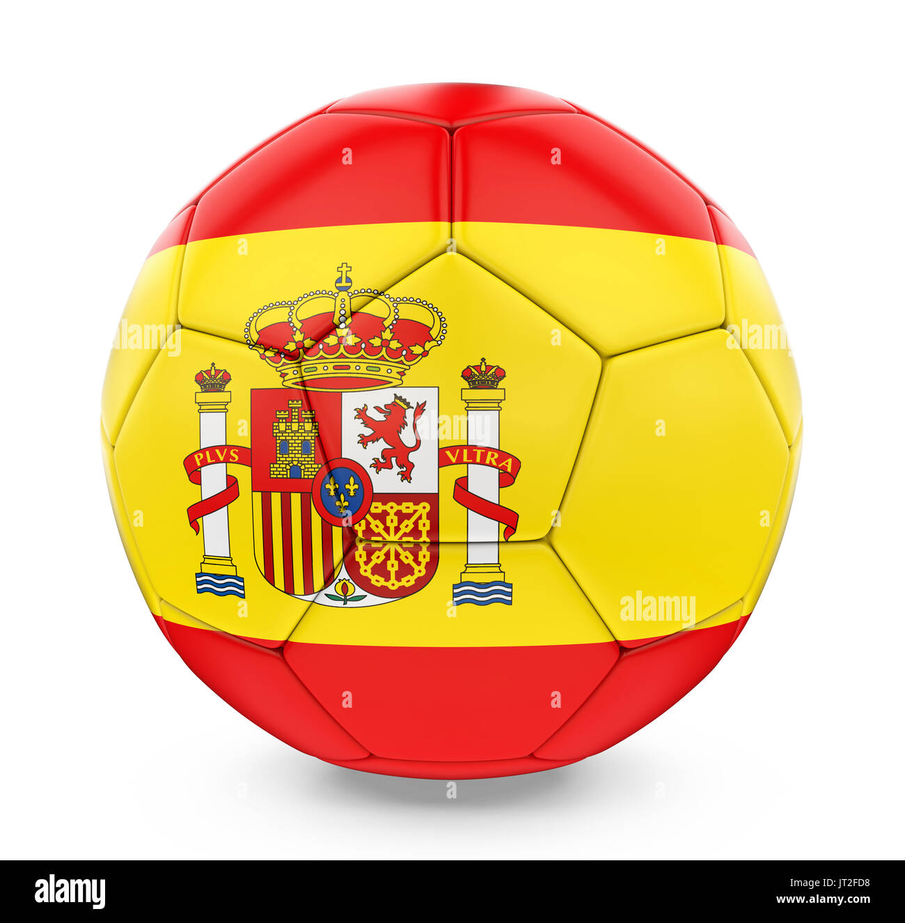 Pallone da calcio Spagna bandiera isolato Foto Stock