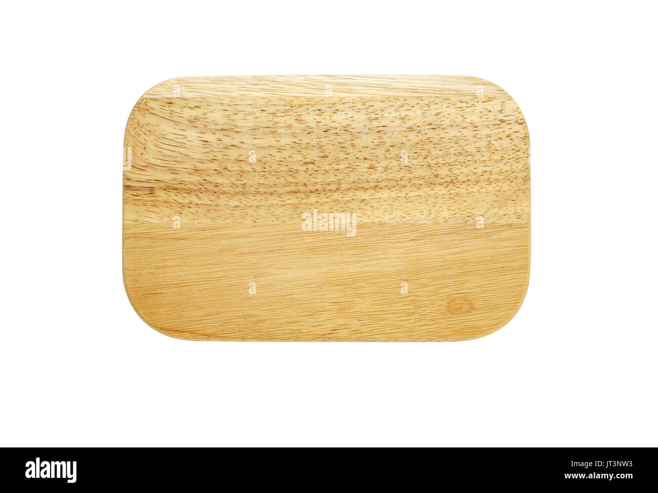 Ordinaria tagliere di legno isolato su sfondo bianco con tracciato di ritaglio Foto Stock