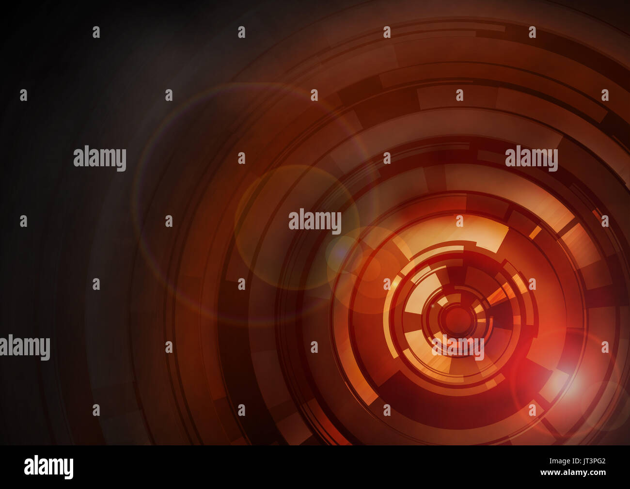 Gradiente rosso sfondo bianco con elementi arrotondati. Foto Stock