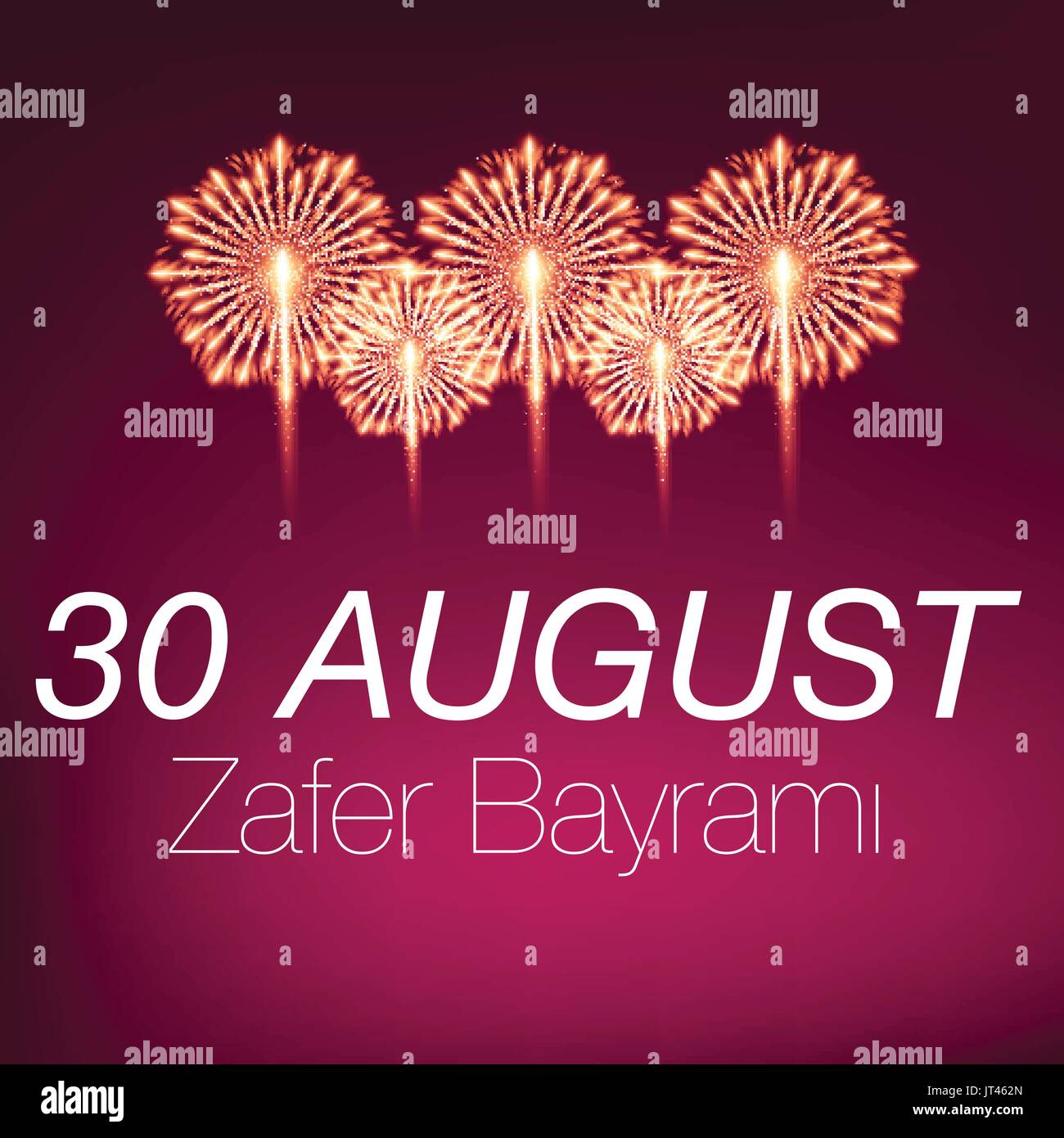 30 agosto zafer bayrami la Giornata della vittoria della Turchia Illustrazione Vettoriale