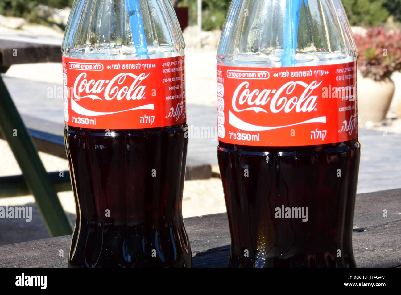 Coca cola di vetro Foto Stock