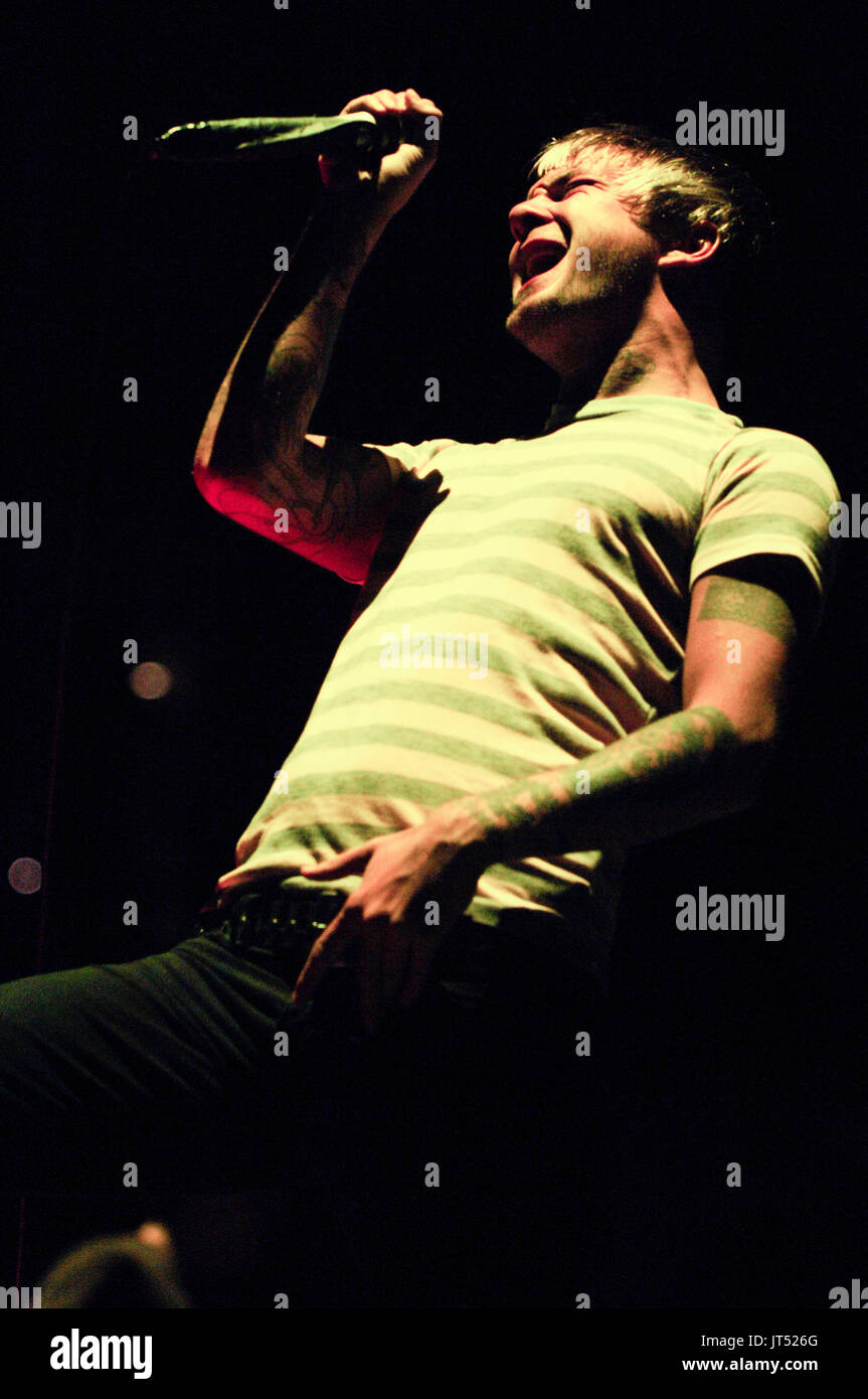 Craig owens chiodos esecuzione di Staples Center di Los Angeles,ca. Foto Stock