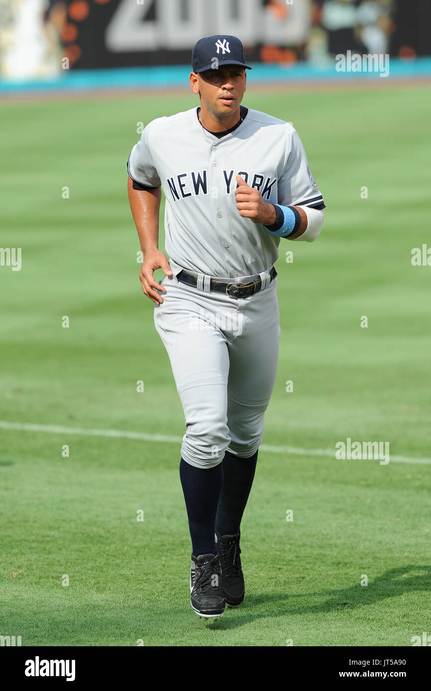 New York Yankees 3B Alex Rodriquez prende Batting Practice come gli Yankees Vs Marlins durante inter league giocare al Land Shark Stadium il 21 giugno 2009 a Miami in Florida. © MPI04 / MediaPunch ***Nessuna NY DAILIES*** Foto Stock