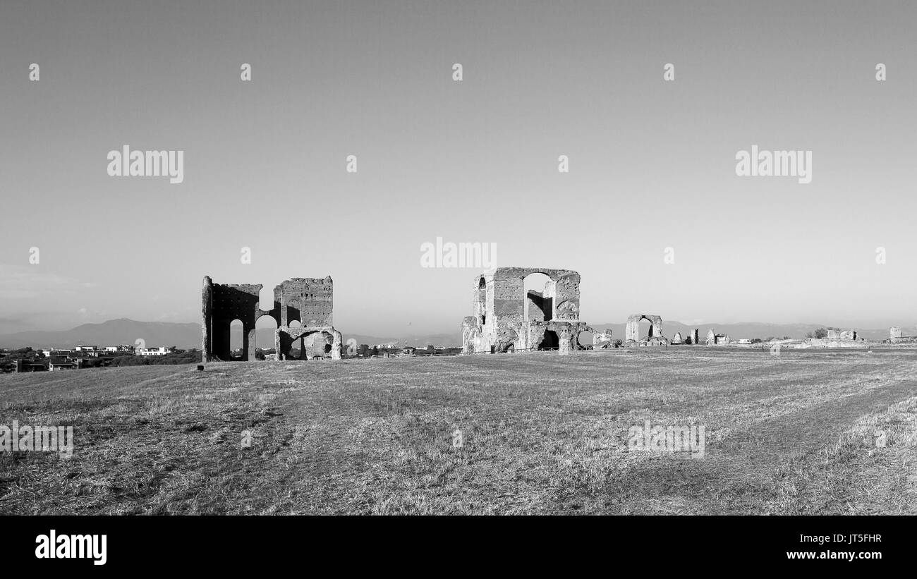 Famosa Villa dei Quintili, sito archeologico di Roma. Villa Romana della prima metà del II secolo. Foto Stock