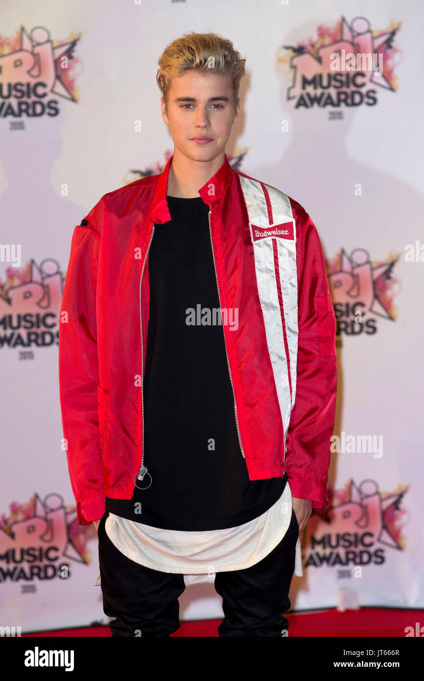 Cannes (sud-est della Francia), centro congressi Palais des Festivals' su 2015/11/07: Justin Bieber frequentando il NRJ Music Awards 2015. Foto Stock