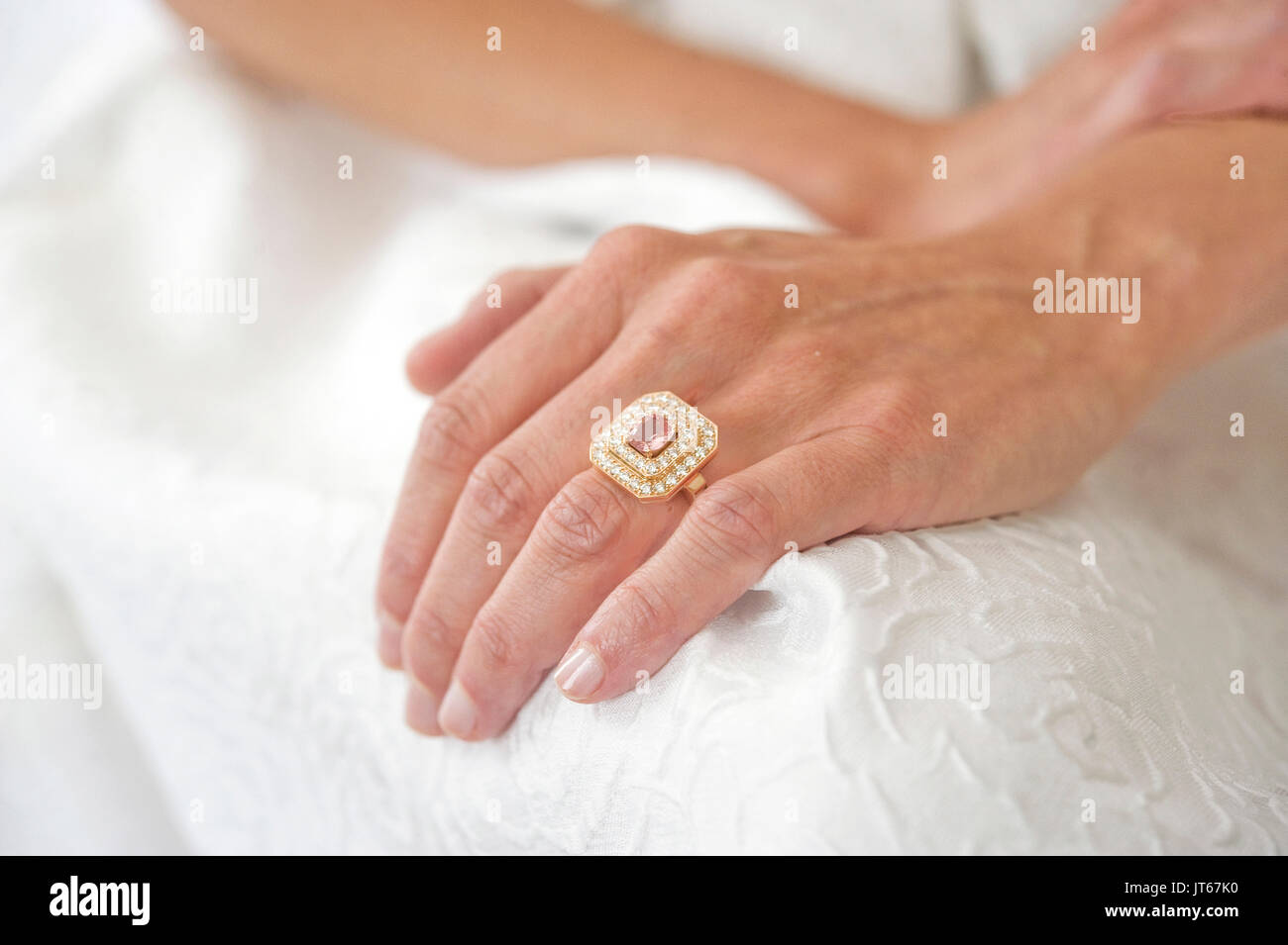 Illustrazione su operazioni di diserbatura: wedding band Foto Stock