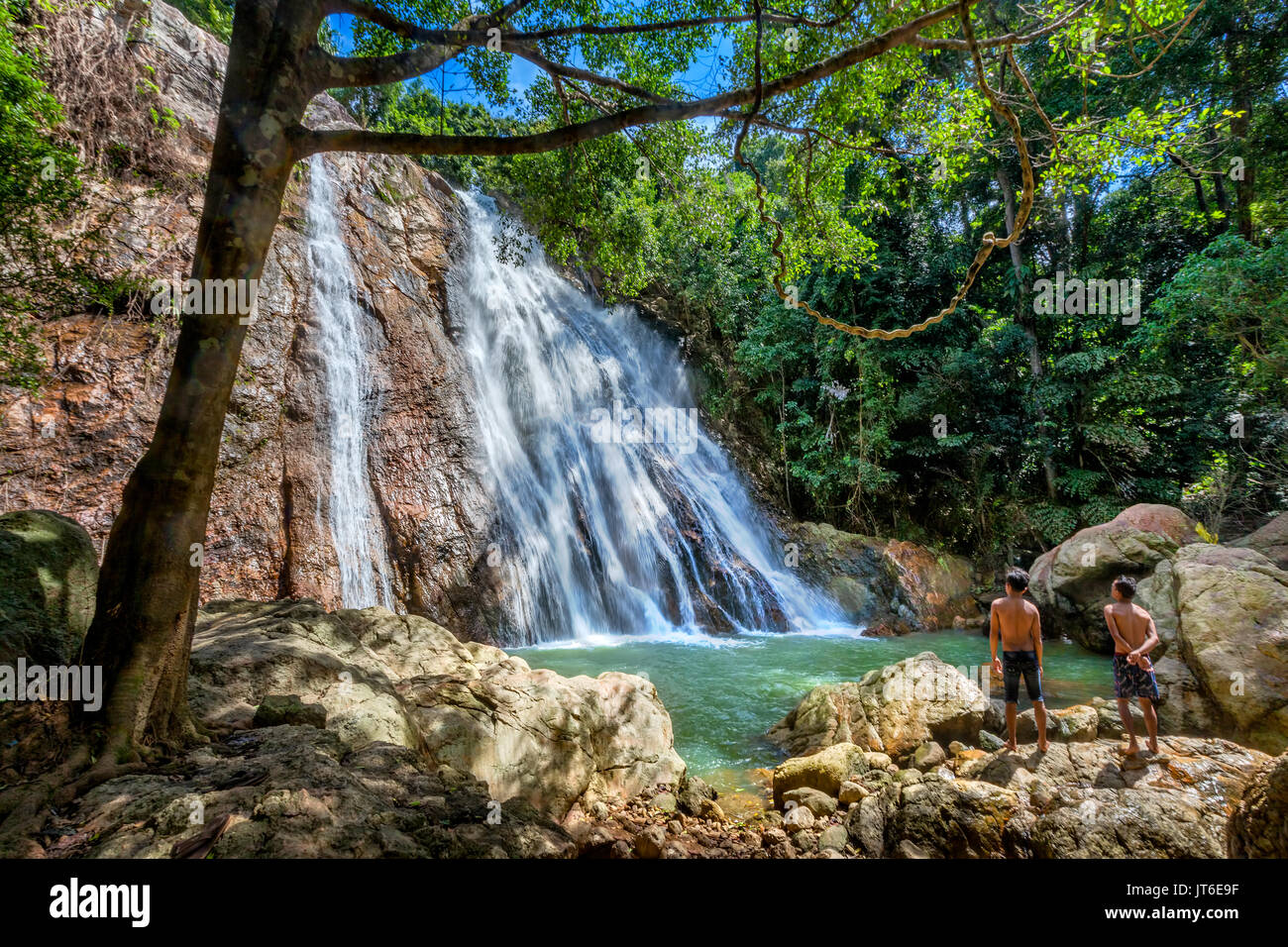 Na Muang o cascata Namuang Park, Koh Samui, Thailandia Foto stock - Alamy