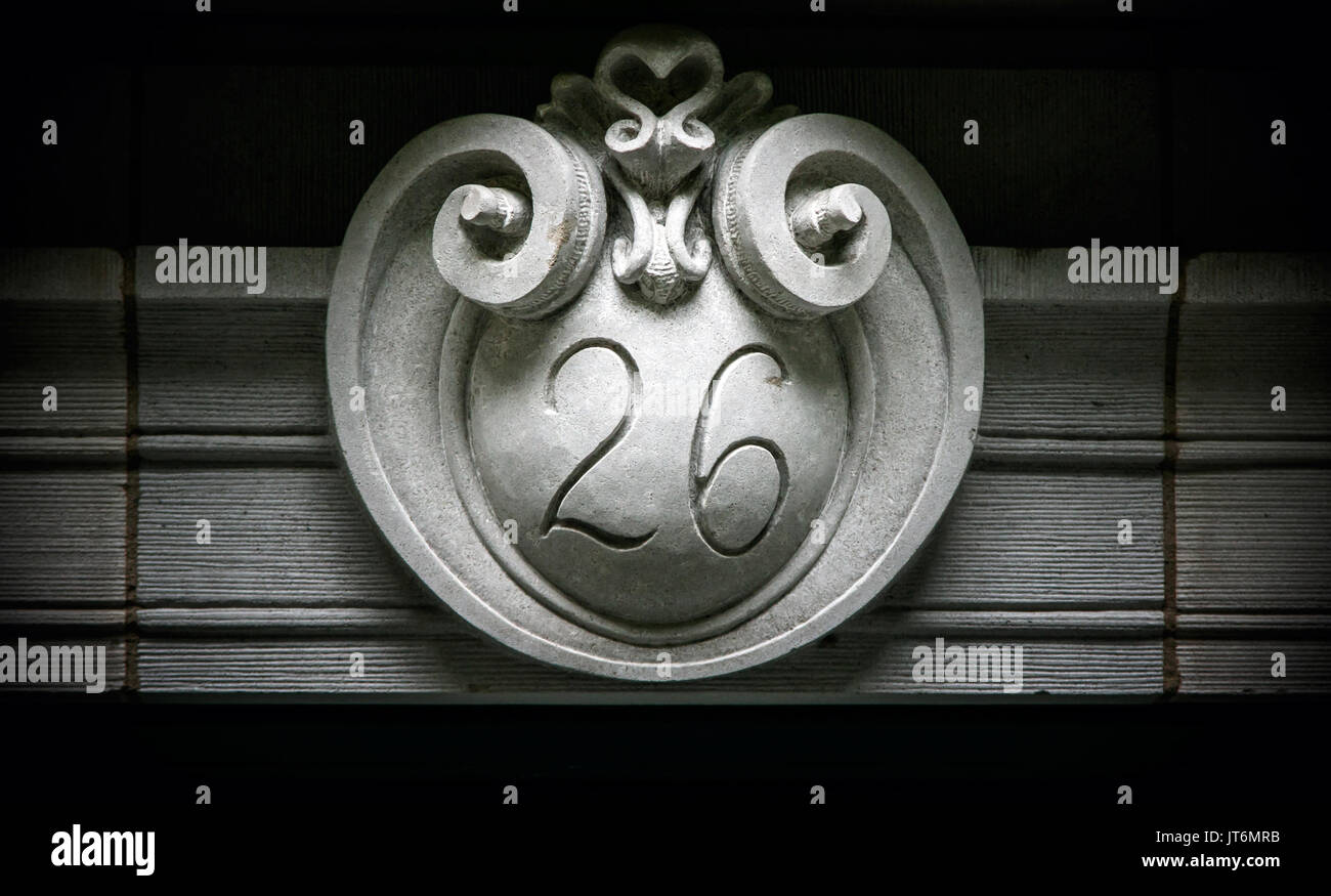 Numero di casa ventisei Foto Stock