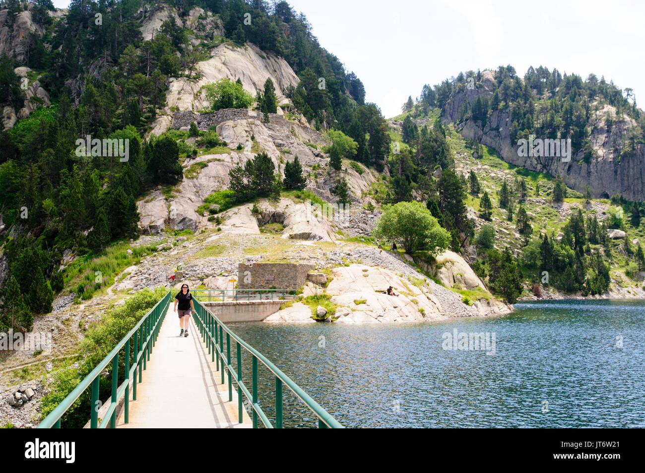 Colomers Laghi dei Pirenei catalani, Spagna. Parte del Parc Nacional d'Aigüestortes i Estany de Sant Maurici Foto Stock