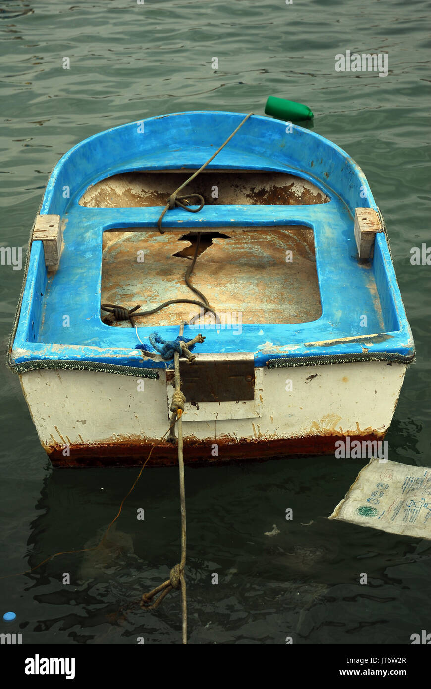 Divertente piccola barca di Marsaxlokk,Malta. Foto Stock