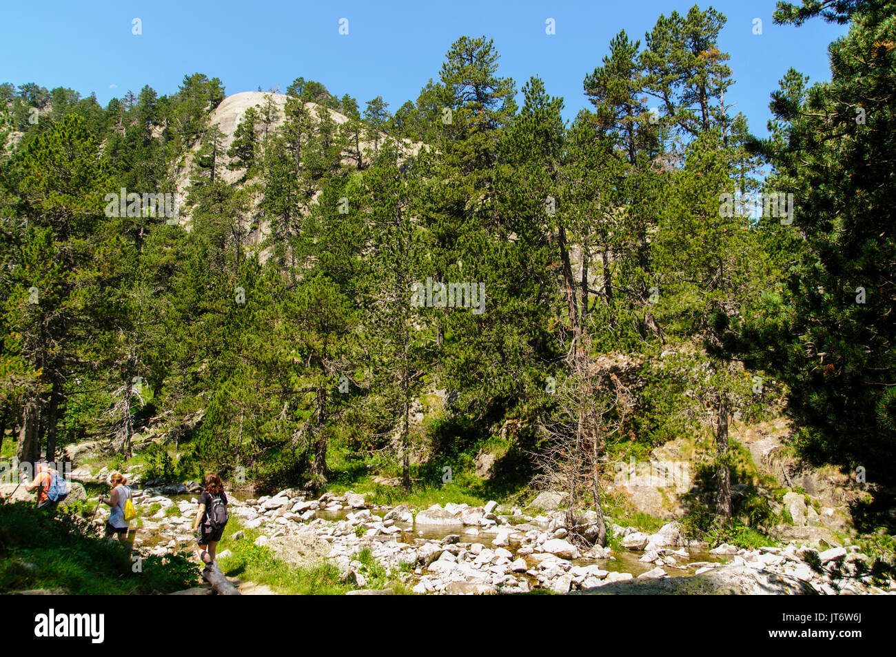 Colomers Laghi dei Pirenei catalani, Spagna. Parte del Parc Nacional d'Aigüestortes i Estany de Sant Maurici Foto Stock