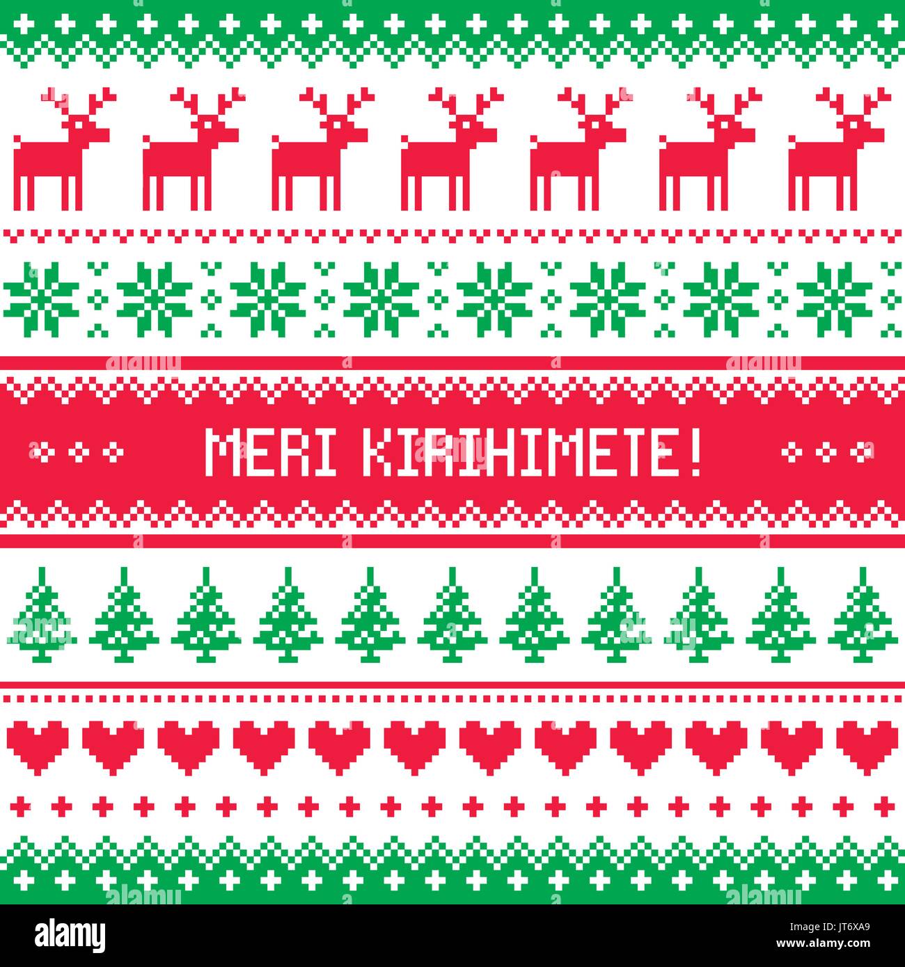 Buon Natale in Maori - Nuova Zelanda pattern - Meri Kirihimete Illustrazione Vettoriale