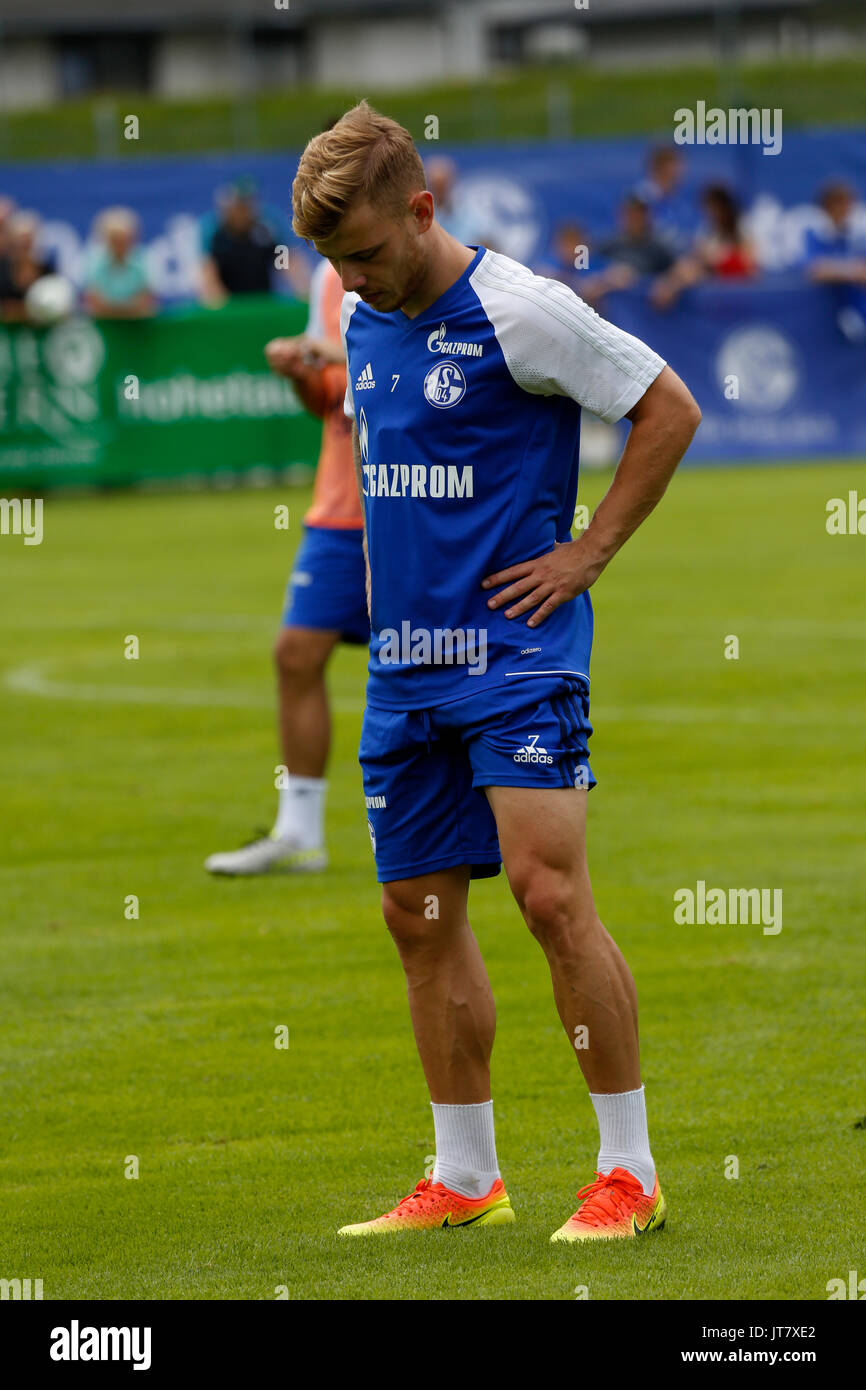 U-21 del Campionato Europeo 2017 vincitore Max Meyer - 28.07.2017, calcio camp a Mittersill / Austria Foto Stock