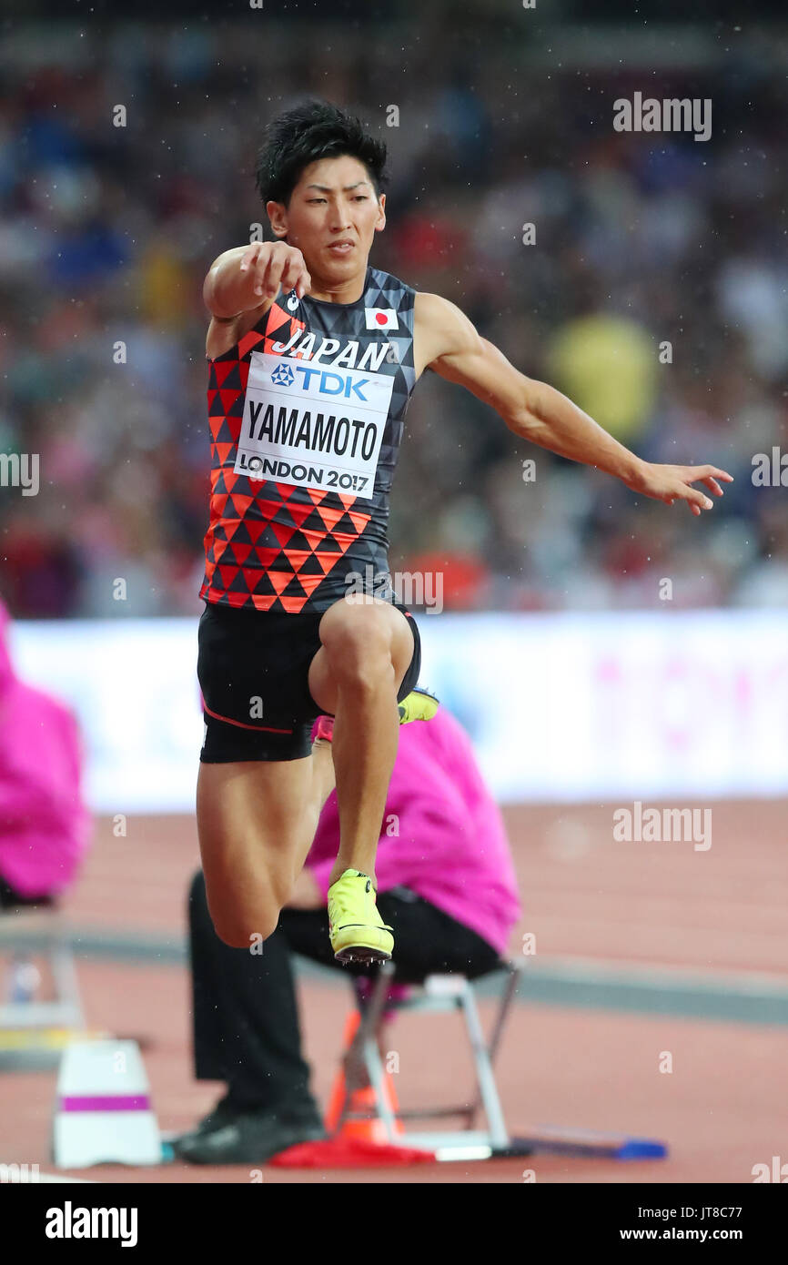 Londra, Regno Unito. Il 7 agosto, 2017. Ryoma Yamamoto (JPN) : atletica leggera IAAF Campionati del Mondo Londra 2017 Uomini Salto triplo Qualification presso il London Stadium di Londra, UK . Credito: YUTAKA AFLO/sport/Alamy Live News Foto Stock