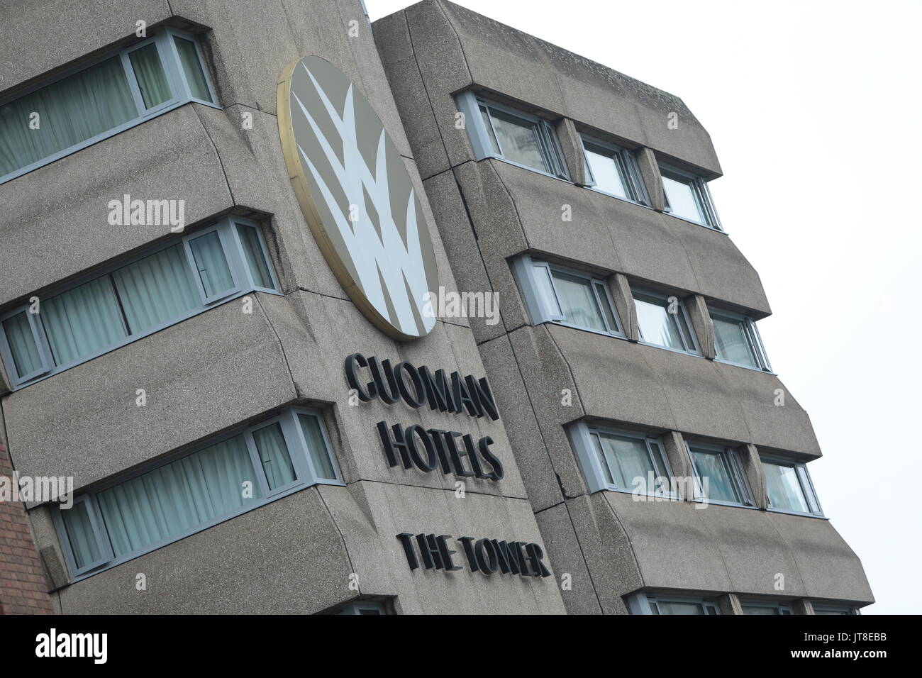 Londra, Regno Unito. 08 Ago, 2017. Gouman Hotel La Torre è stata confermata dalla IAAF che un bug di vomito epidemia ha avuto luogo a Guoman Tower Hotel nel centro di Londra, un riportato 12 atleti, era ammalato presso l'hotel. L'hotel ha negato è la colpa. L'hotel sul Fiume Tamigi si siede accanto al famoso Tower Bridge. Oggi l'immagine. Credito: Nigel Bowles/Alamy Live News Foto Stock