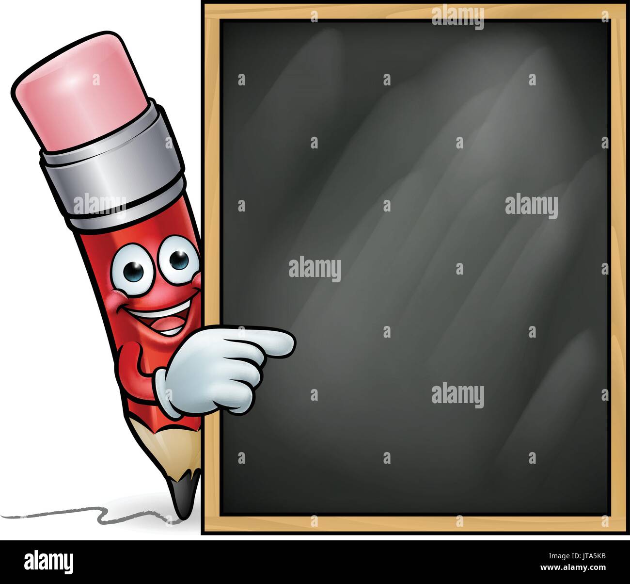 Matita del fumetto e la Scuola di Blackboard Illustrazione Vettoriale