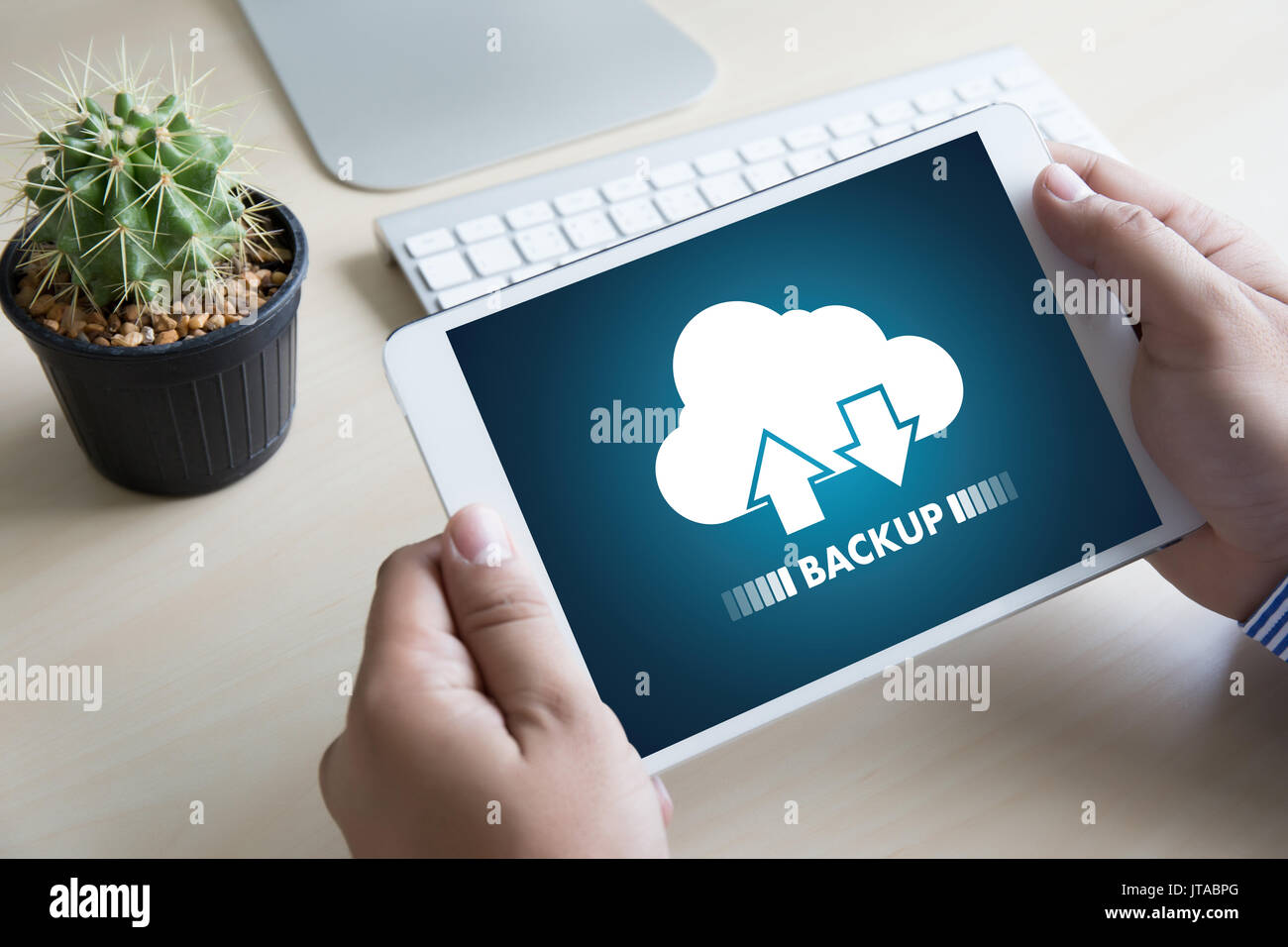 LIVE STREAMING Backup Download di copie di dati di elaborazione dati digitali trasferimento , lo streaming di file di download Foto Stock