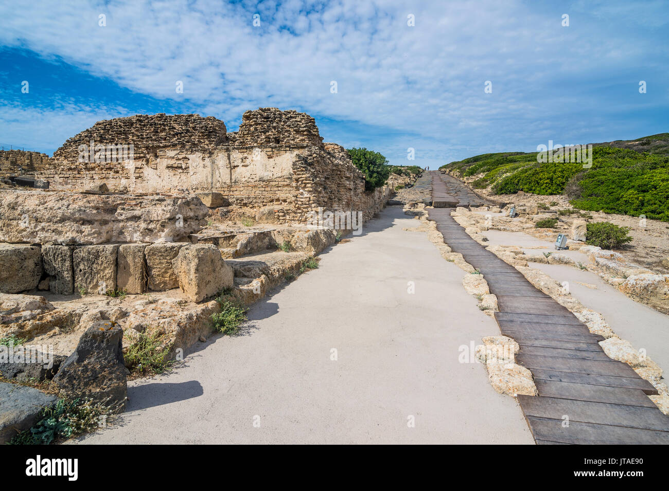 Sito archeologico di Tharros Sardegna, Italia, Mediterraneo, Europa Foto Stock
