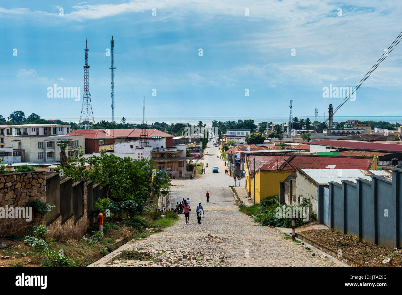 Vista su Bujumbura, Burundi, Africa Foto Stock