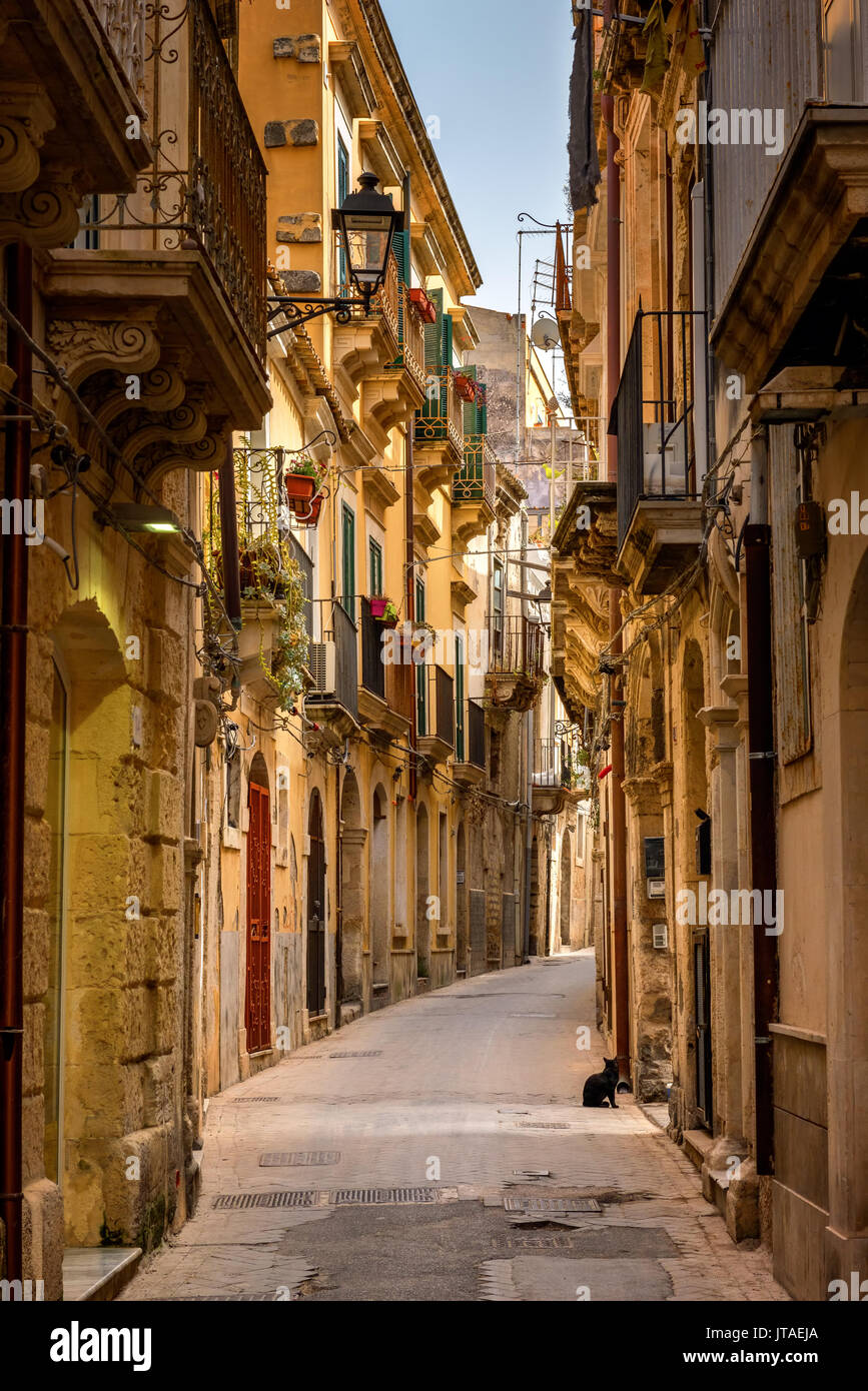 Siracusa Street, Siracusa, Sicilia, Italia, Europa Foto Stock